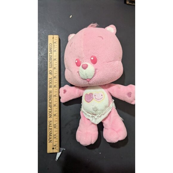 Care Bear Cubs Love-A-Lot Bear with panties 2004 Pink plush stuffed animal toy - Picture 5 of 8